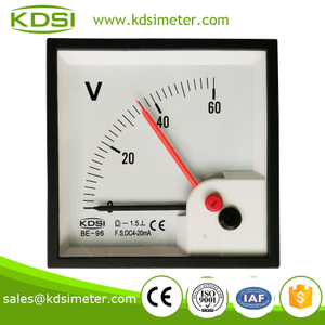 CE certificate Portable precise BE-96 DC4-20mA 60V double pointer analog dc panel meter