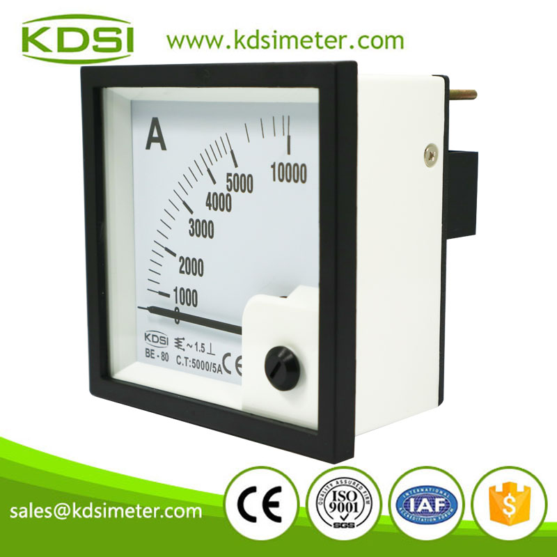 High quality professional BE-80 AC5000/5A panel analog ac ammeter ac voltmeter