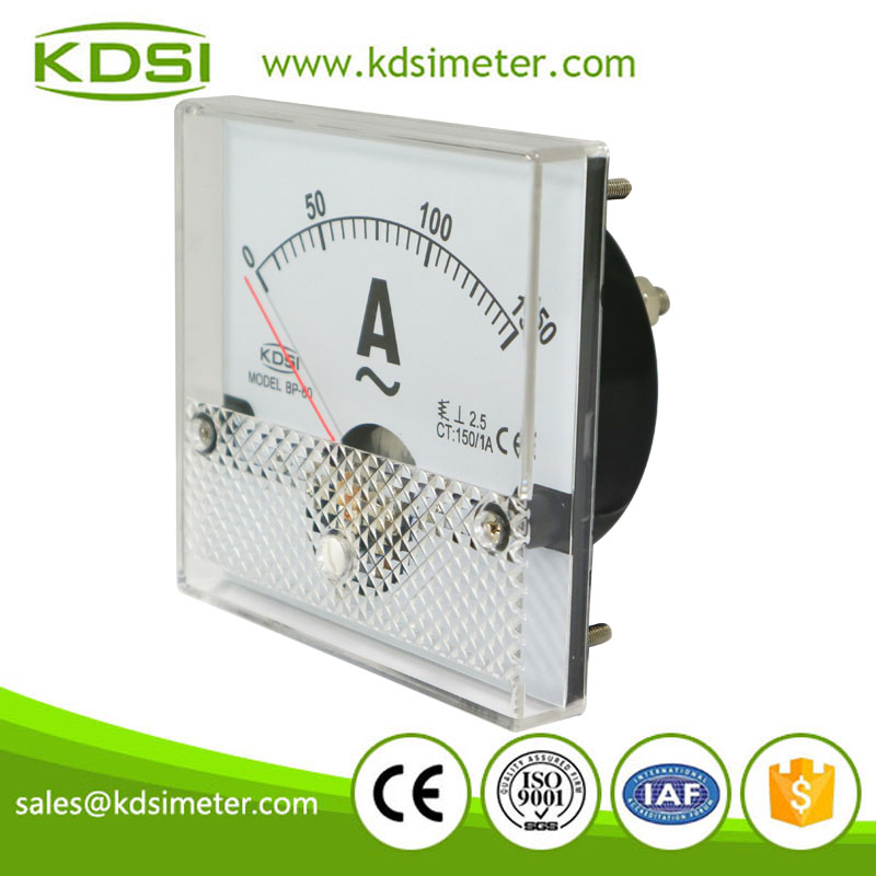 Taiwan technology BP-80 AC150/1A analog ac amp panel meter