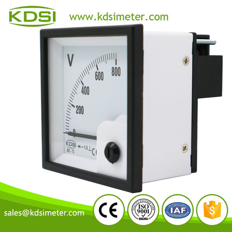 Factory direct sales BE-72 AC800V rectifier analog panel ac din rail voltmeter