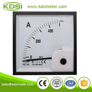 CE Approved BE-96 DC4-20mA 500A analog dc amp panel meter with 4-20mA output