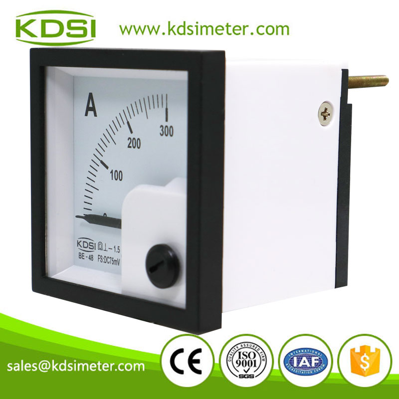 Hot Selling Good Quality BE-48 48*48mm DC75mV 300A mini analog ampere indicator