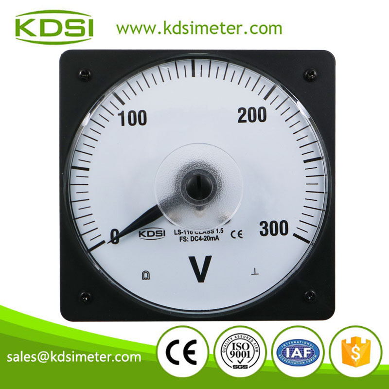 Instant flexible LS-110 DC4-20mA 300V Analog Voltage Panel Meter voltmeter Gauge