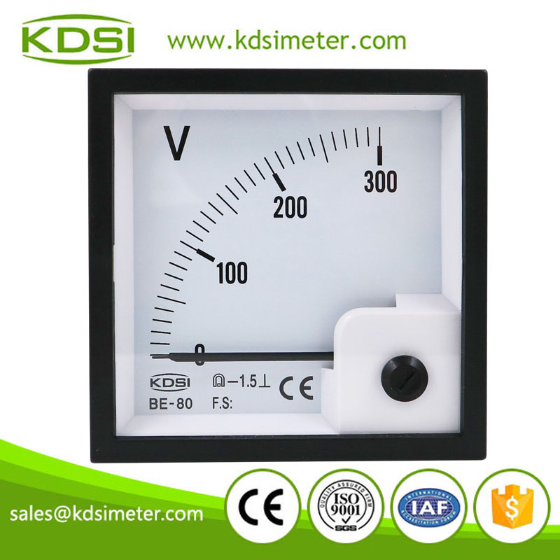 KDSI electronic apparatus BE-80 DC300V analog panel mount voltmeter