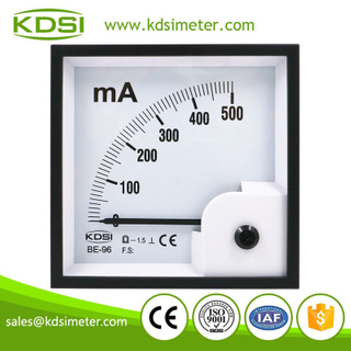 Easy installation BE-96 DC500mA analog dc amp panel meter