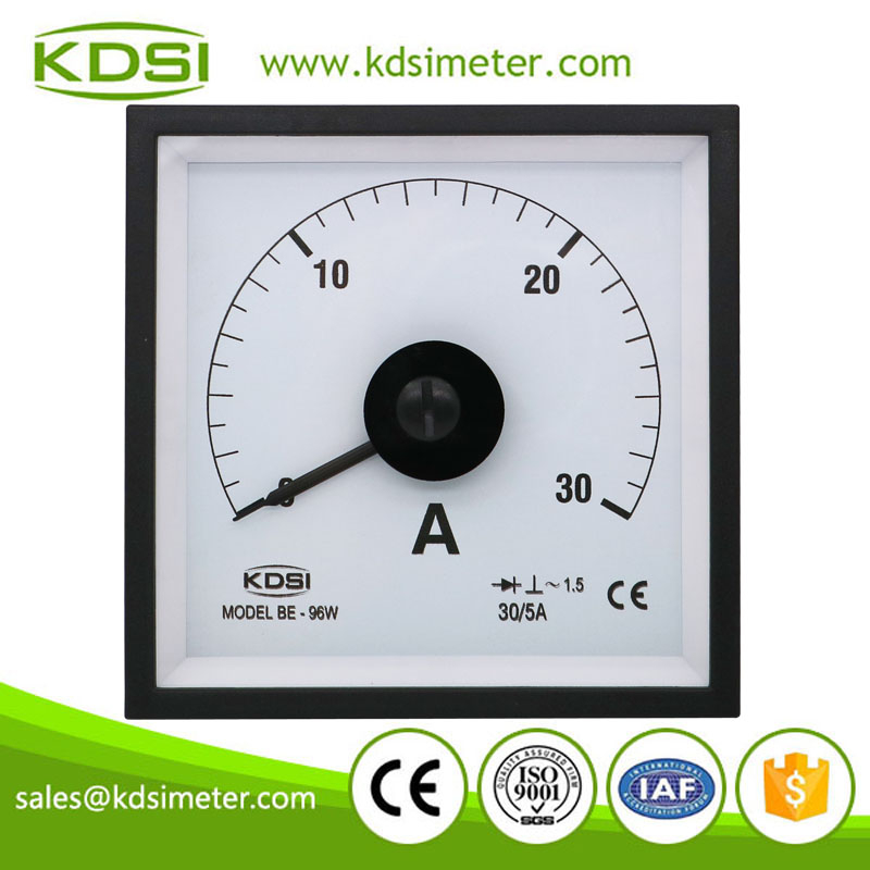 Easy operation BE-96W AC30/5A marine analog ac amp panel meter