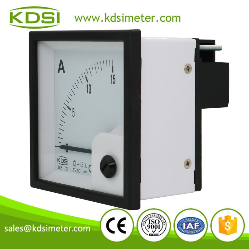 Easy installation BE-72 DC10V 15A analog dc panel small ammeter