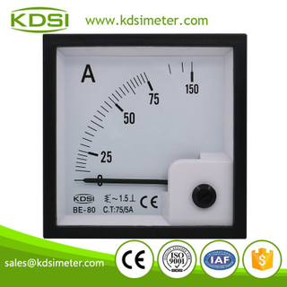 KDSI electronic apparatus BE-80 AC75/5A panel analog ac ammeter ac voltmeter