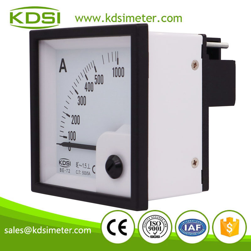 KDSI electronic apparatus BE-72 AC500/5A ac panel analog current ammeter