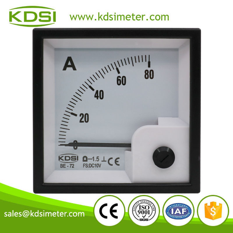 Hot Selling Good Quality BE-72 DC10V 80A analog dc panel mount ammeter