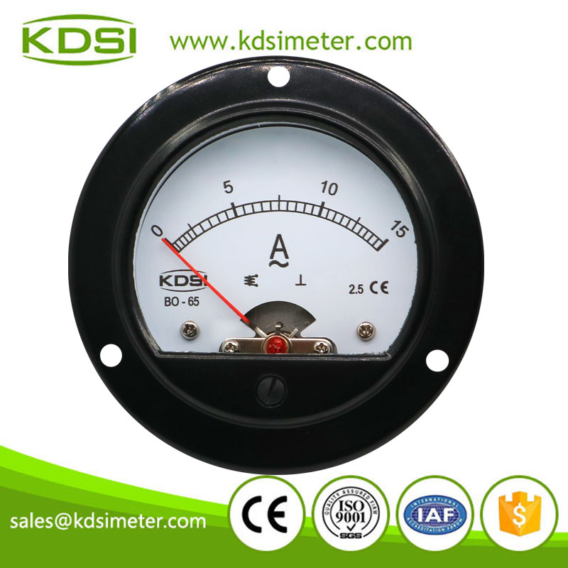 Hot sales BO-65 AC15A direct round type ac analog panel amp meter