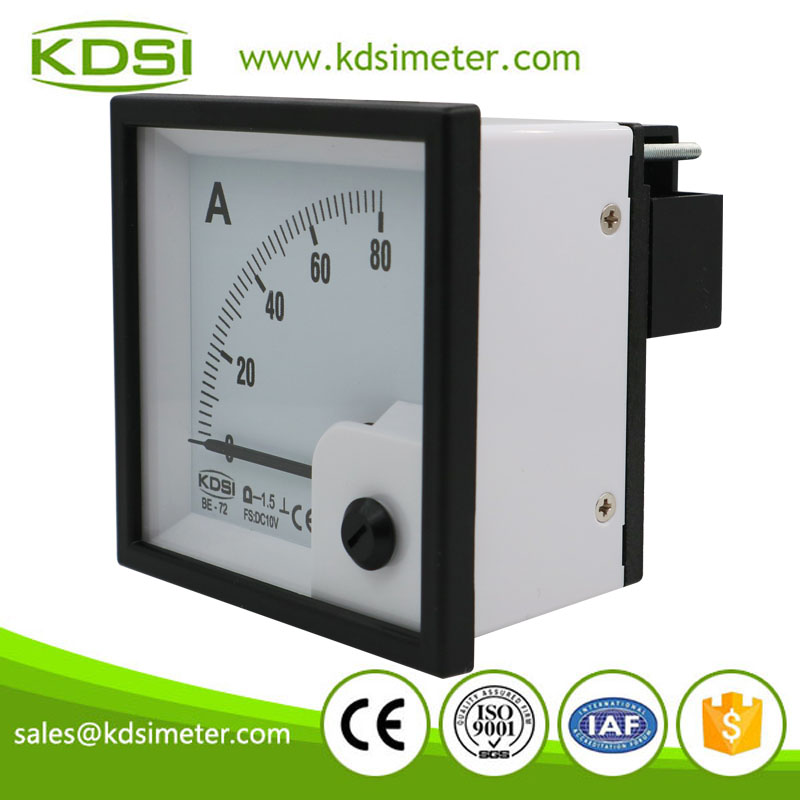Hot Selling Good Quality BE-72 DC10V 80A analog dc panel mount ammeter