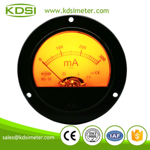 Small & high sensitivity BO-52 DC300mA analog backlighting panel mount round milliammeter