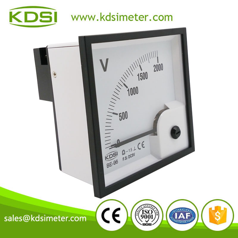 Factory direct sales BE-96 96 * 96 DC5V 2000V analog dc panel voltmeter