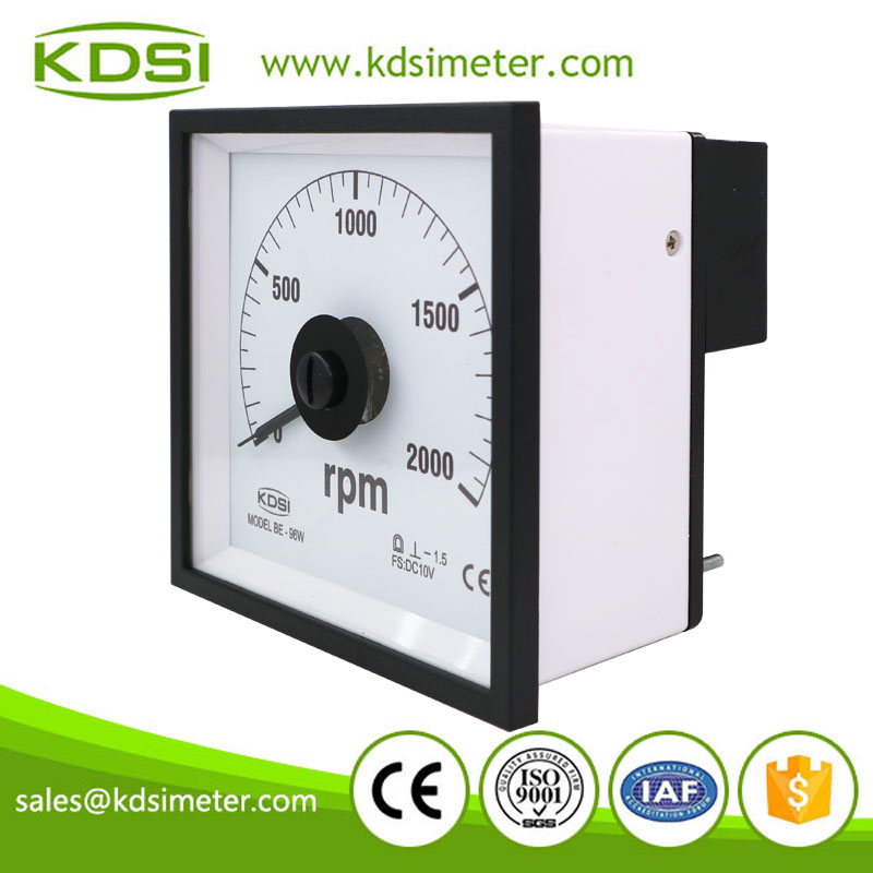 Hot Selling Good Quality BE-96W DC10V 2000rpm wide angle analog panel electronic rpm meter