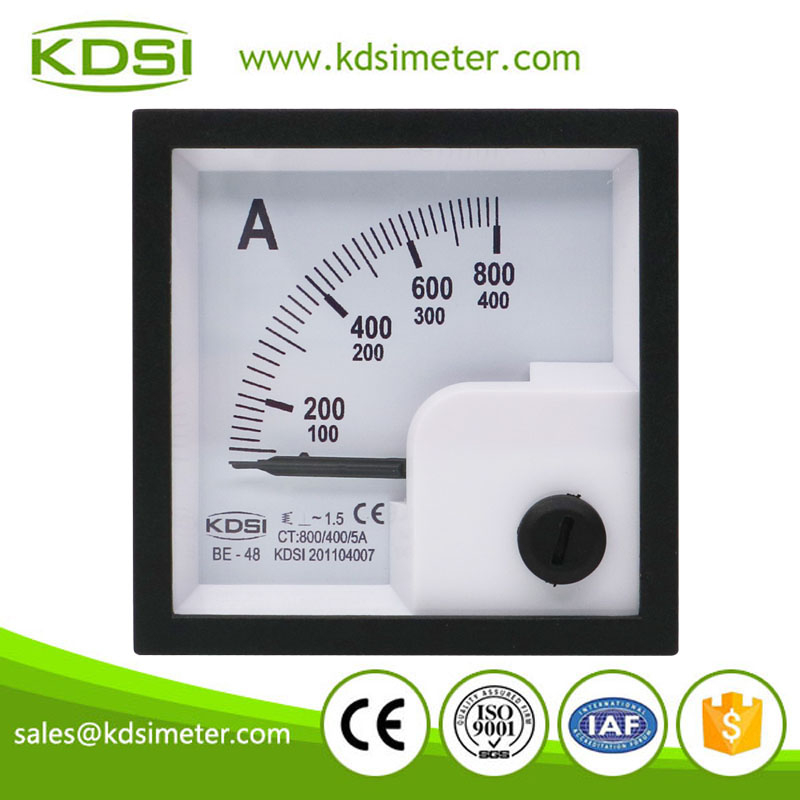 Safe to operate BE-48 AC800/400/5A ac panel small ammeter