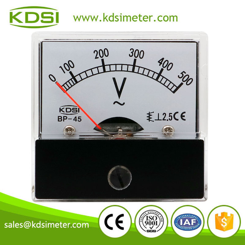 Safe to operate BP-45 AC500V mini panel analog ac voltmeter ac 0-500v