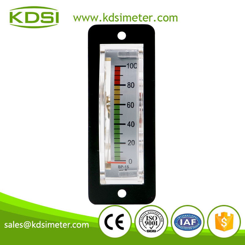 New design BP-15 DC100mA vertical color dc analog thin edgewise panel milliammeter
