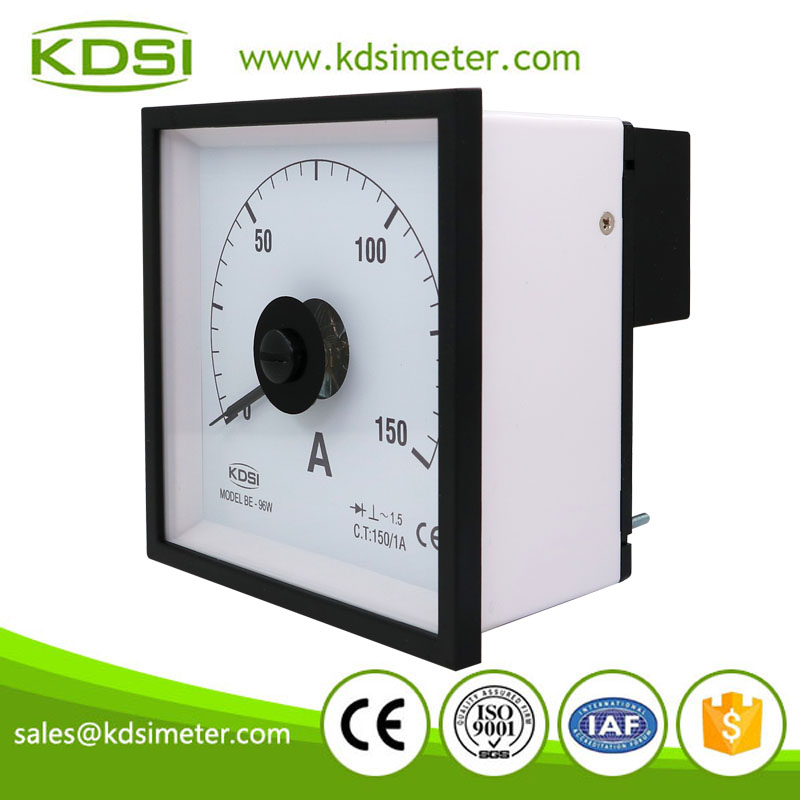 30 Years Manufacturing Experience BE-96W AC150/1A Wide Angle Analog AC Amp Panel Meter