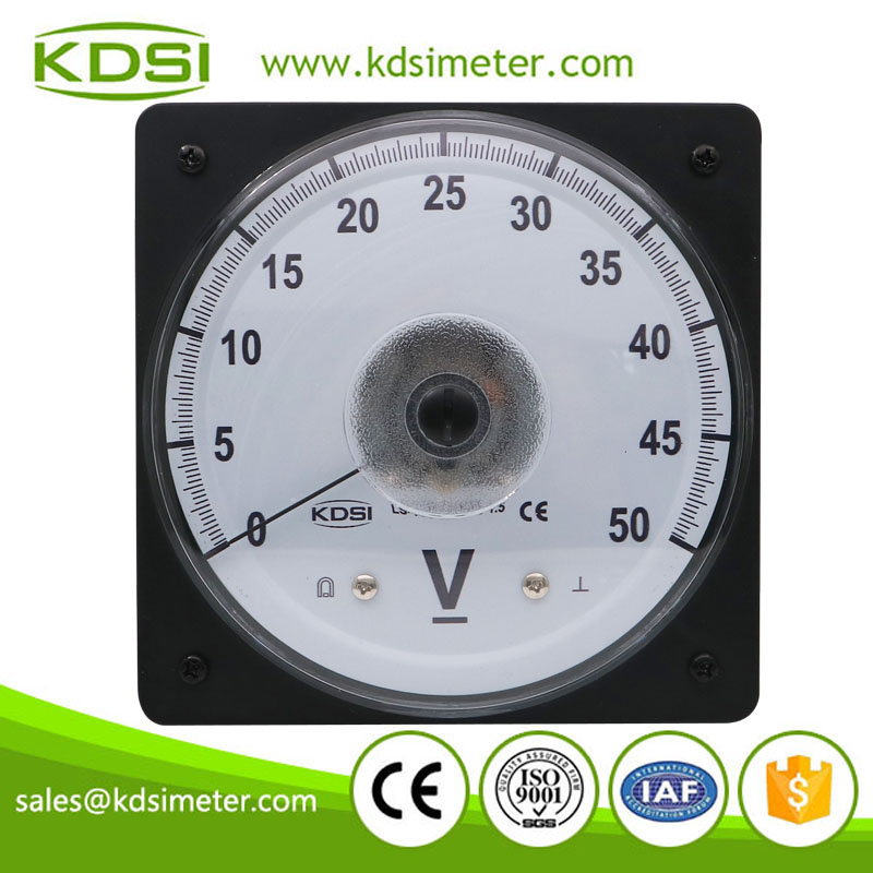 KDSI electronic apparatus LS-110 DC50V wide angle analog dc panel volt meter