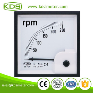 Square Type BE-96 DC10V 250rpm Analog Voltage Panel RPM Meter 