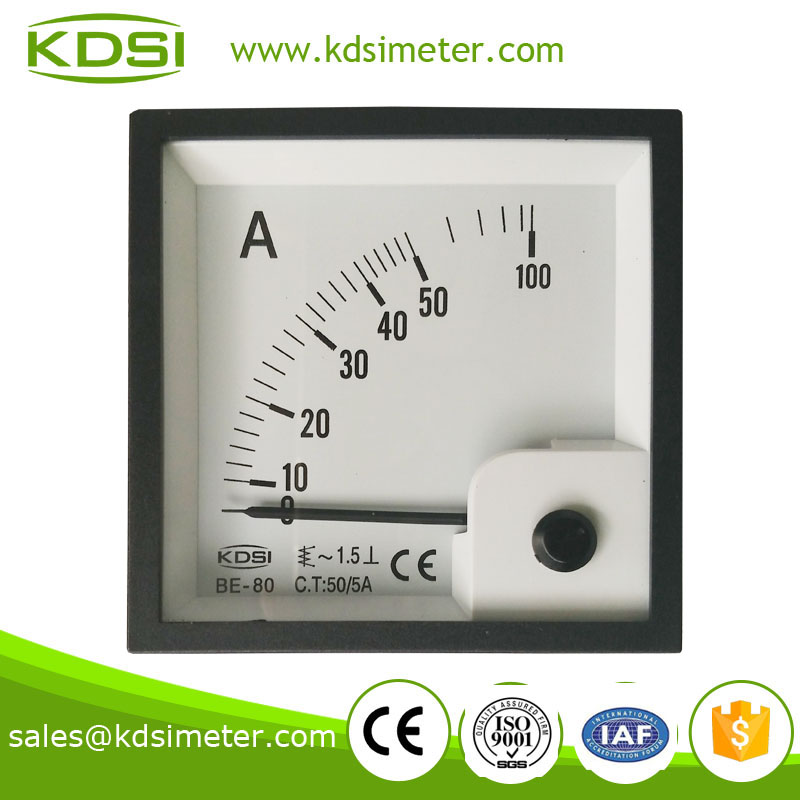 High quality BE-80 AC50 / 5A analog ac ampere meter