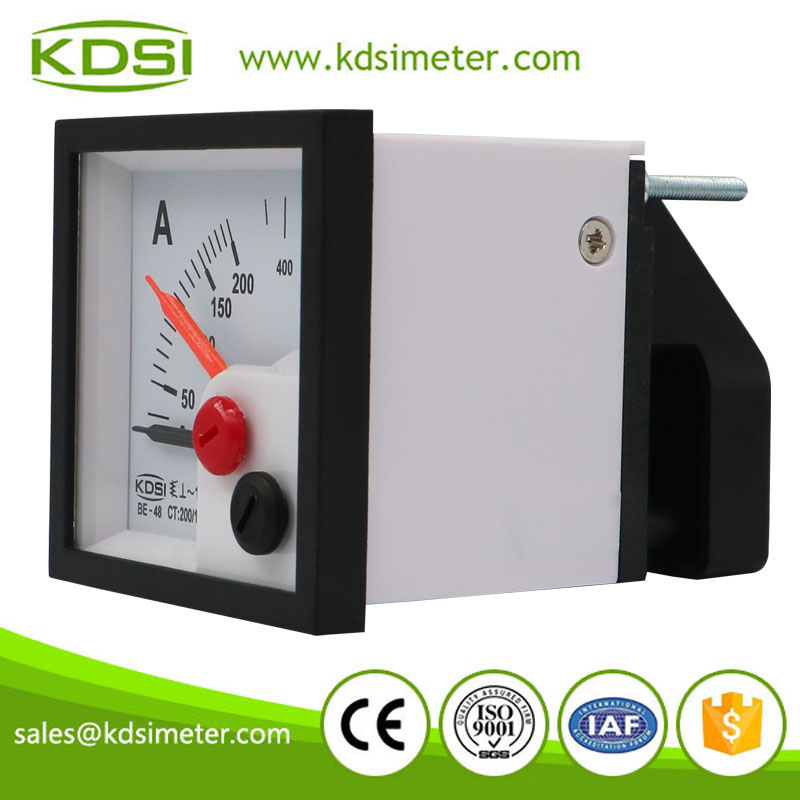Safe to operate BE-48 AC200/1A with red pointer ac analog panel mount ammeter
