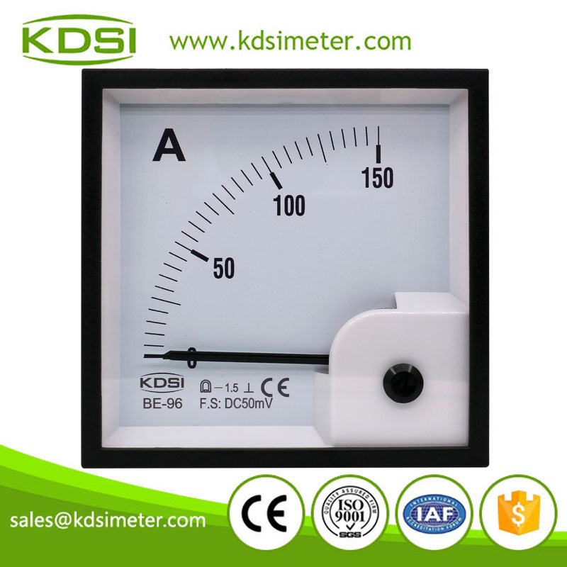 CE Approved BE-96 DC50mV 150A dc analog panel mount ammeter