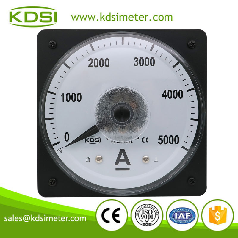 Easy operation LS-110 DC4-20mA 5000A wide angle panel analog dc ampere meter