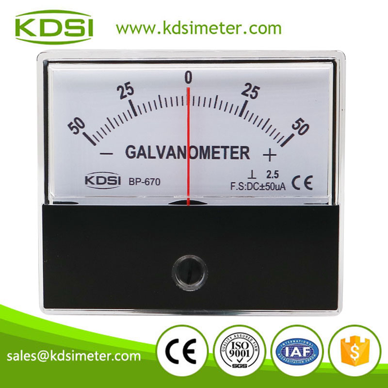 Classical BP-670 DC+-50uA +-50 dc panel analog galvanometer