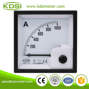 Durable in use BE-72 DC60mV 1000A analog dc panel small ammeter