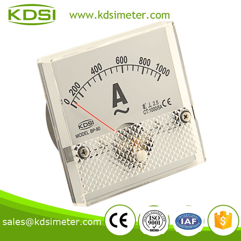 Factory direct sales BP-80 80*80 AC1000/5A panel mount ammeter