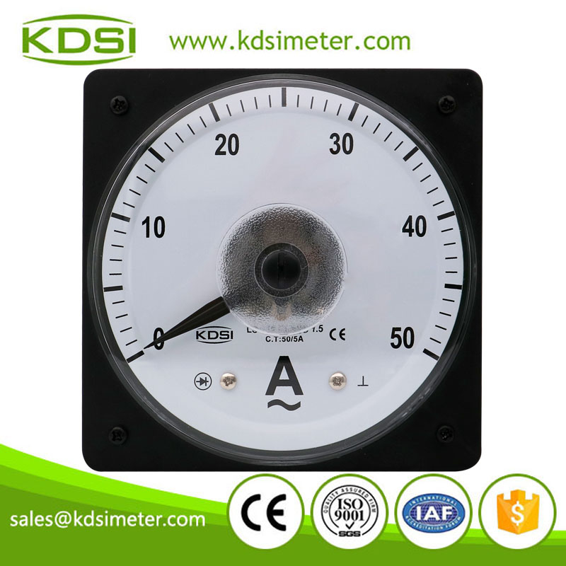 Hot Selling Good Quality LS-110 AC50/5A wide angle ac analog ampere indicator