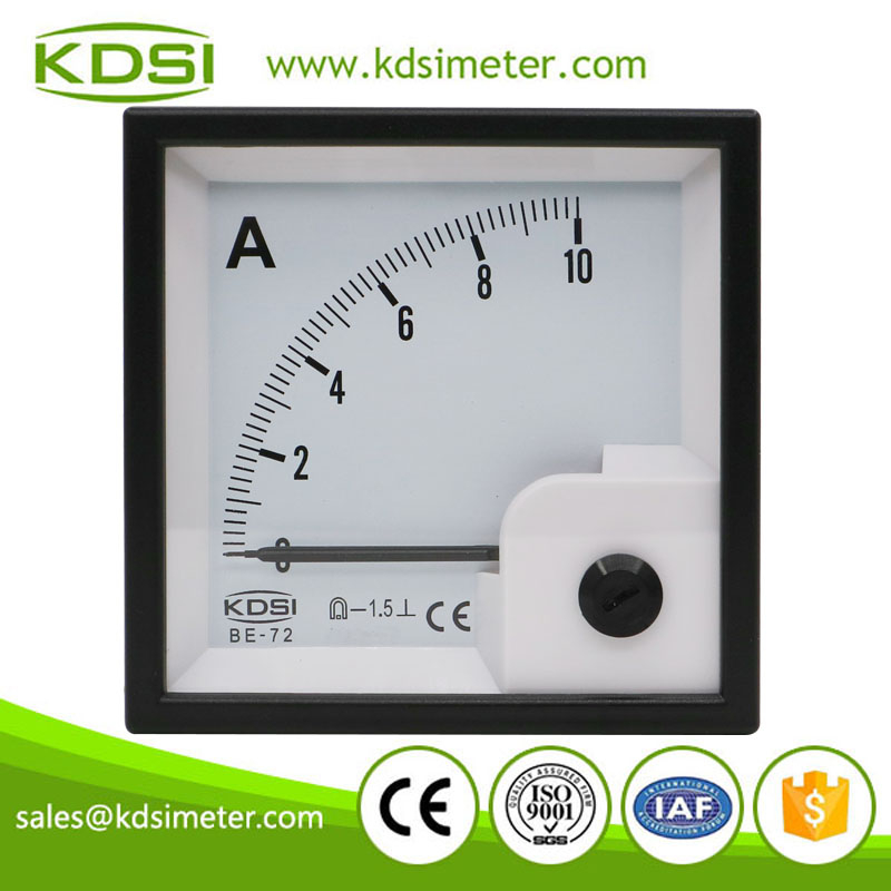 CE Approved BE-72 DC10A direct analog dc panel mount ammeter