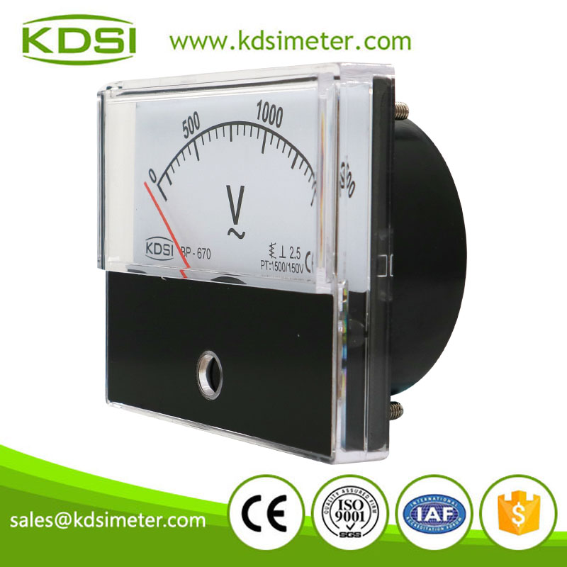 20 Years Manufacturing Experience BP-670 AC1500/150V analog ac panel voltmeter