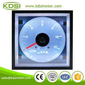 New model BE-96W DC6V 12x100rpm backlighting wide angle panel analog rpm meter