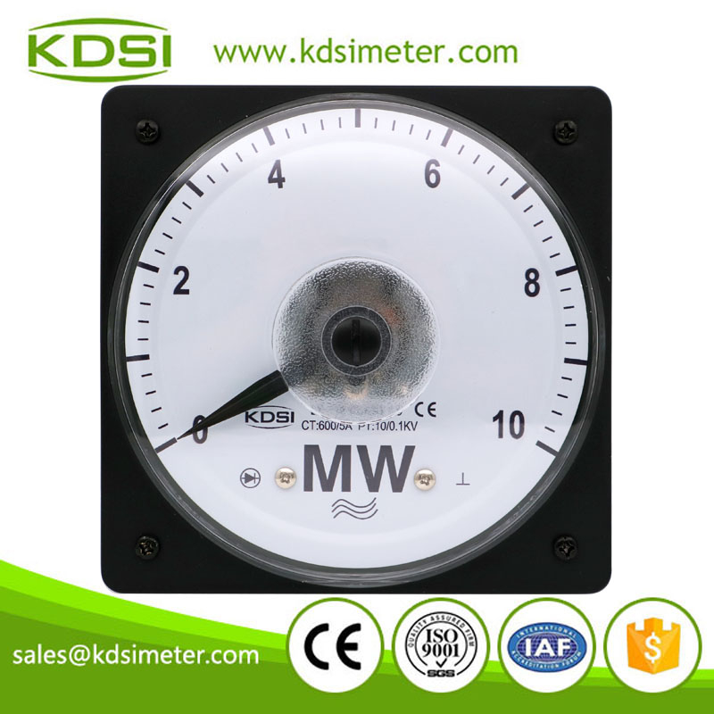 New design LS-110 3P3W 10MW 600/5A 10/0.1kV wide angle analog panel mounting power meters
