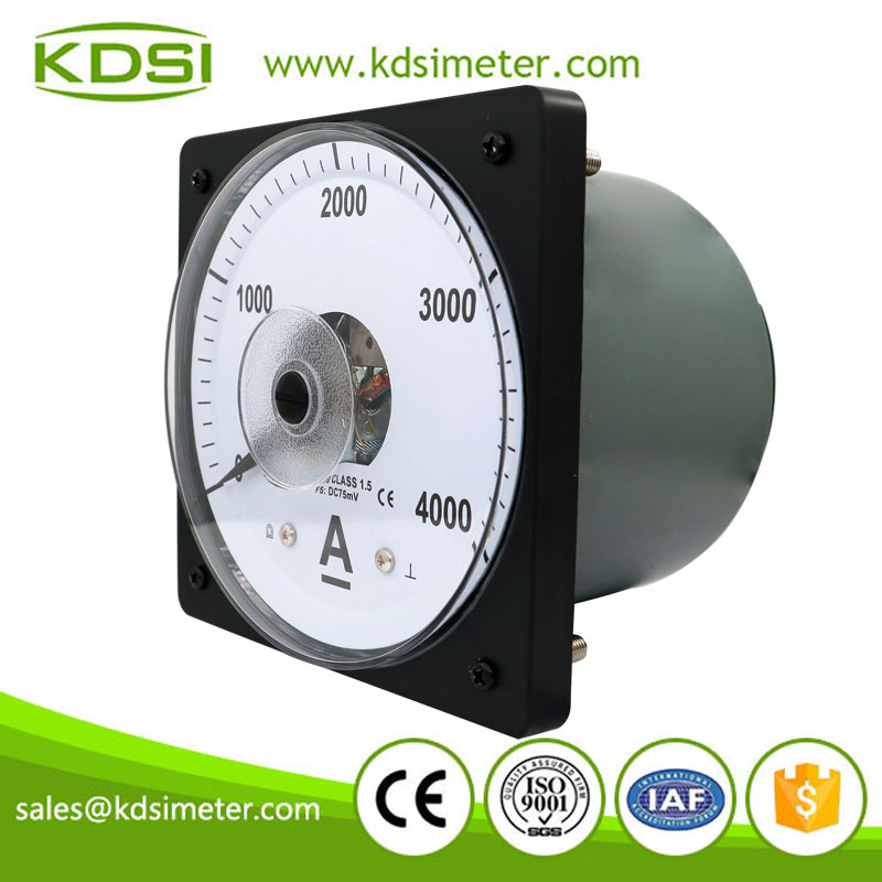 KDSI Electronic Apparatus LS-110 DC75mV 4000A Wide Angle DC Analog Amp Current Panel Meter