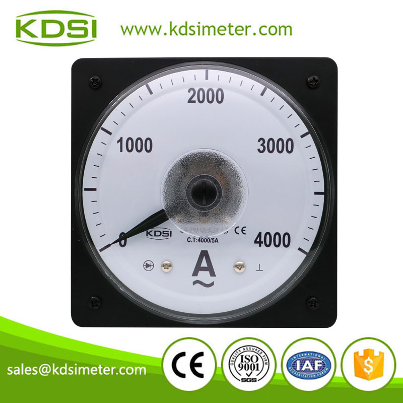 High quality LS-110 AC4000/5A wide angle analog ac panel amp meter