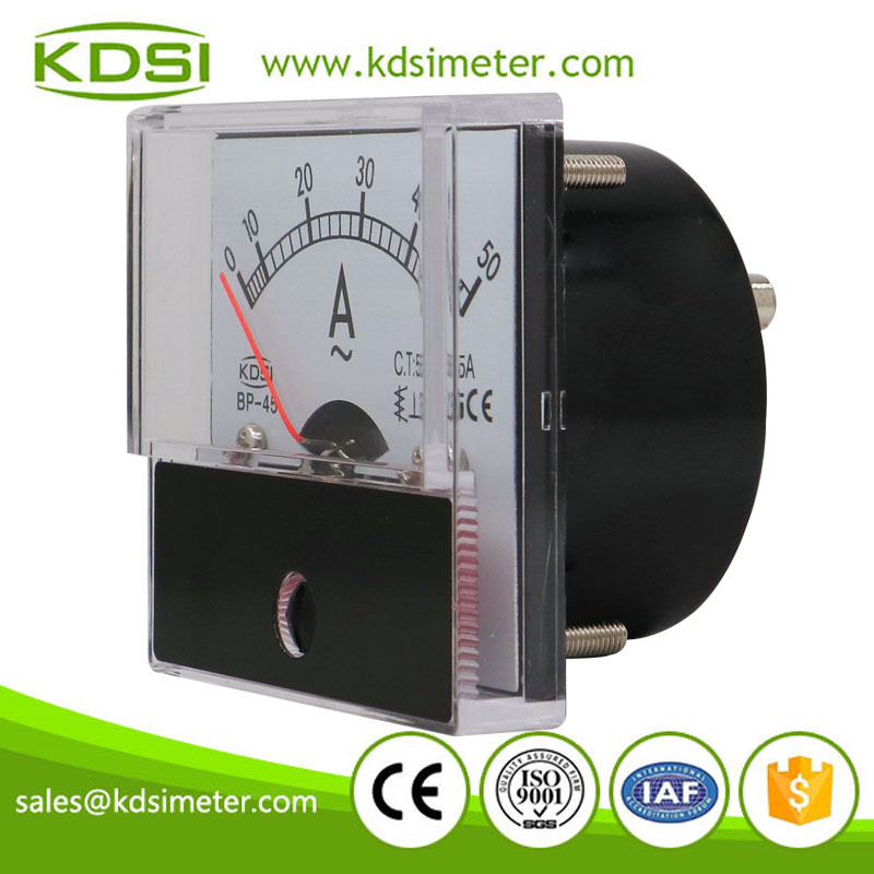 Small & high sensitivity BP-45 AC50/5A ac analog moving iron ampere meter