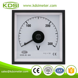 Instant flexible BE-96W AC300V analog ac wide angle panel voltmeter