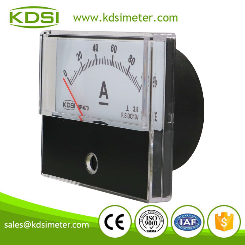 Safe to operate BP-670 DC10V 100A panel analog dc panel mount ammeter