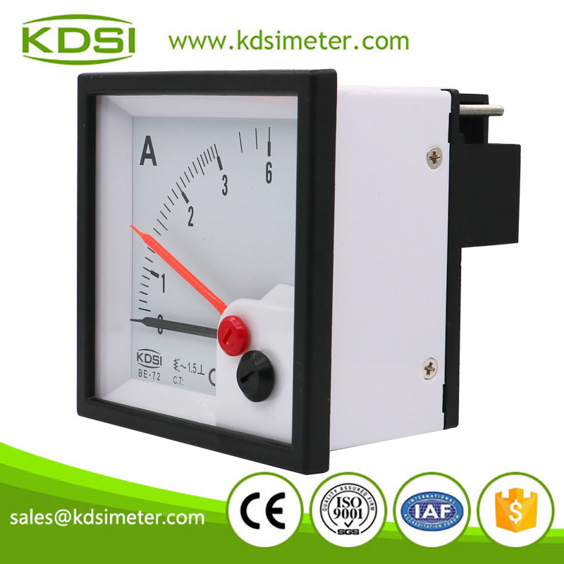 Hot Selling Good Quality BE-72 AC3A with red pointer analog ac panel mount ammeter