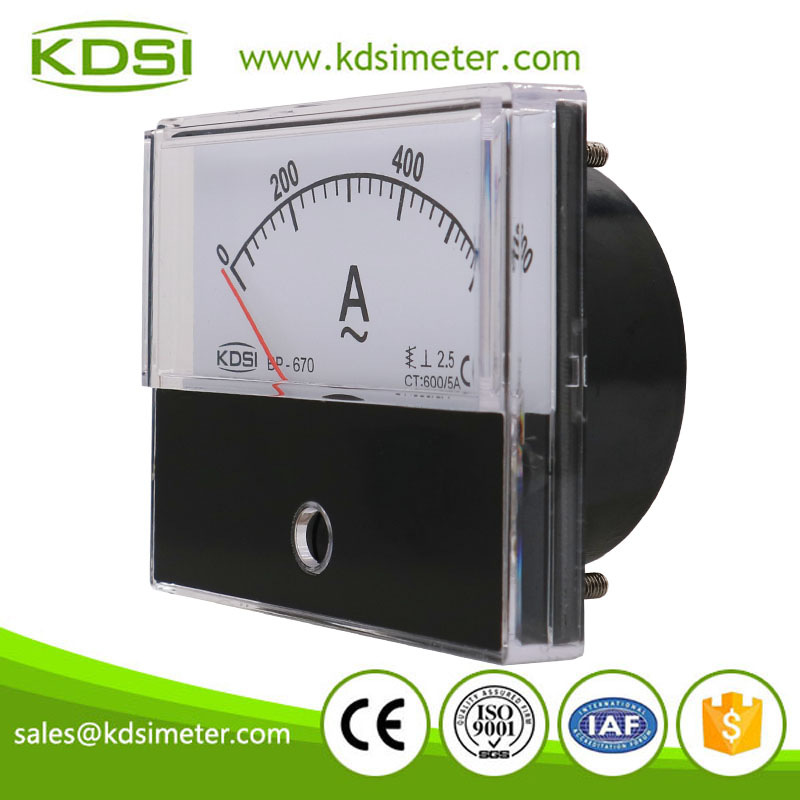 Small & high sensitivity BP-670 AC600/5A ac analog amp current panel meter