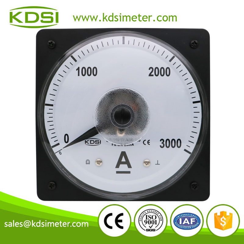 Easy installation LS-110 DC4-20mA 3000A wide angle analog dc panel mount ammeter