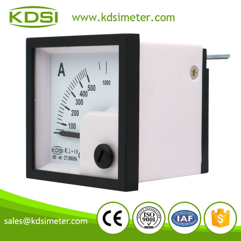 Factory direct sales BE-48 AC500/5A analog ac panel ammeter with output