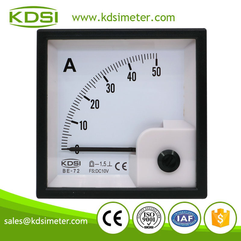 Hot sales BE-72 DC10V 50A analog panel dc voltmeter ammeter