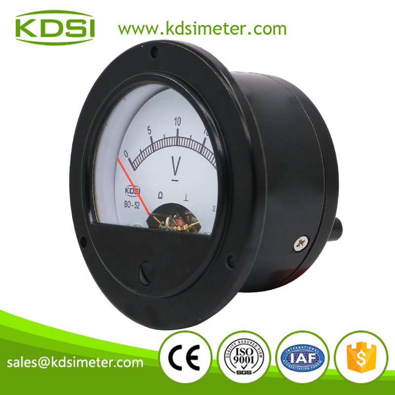Round type BO-52 DC20V dc analog panel mount voltmeter