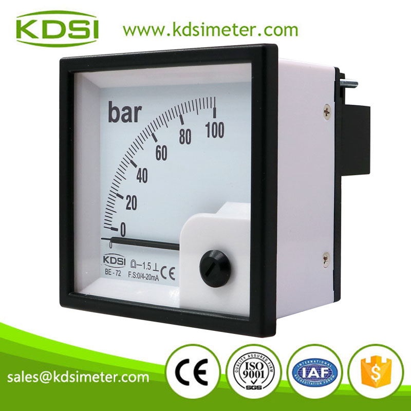 Instant flexible BE-72 DC4-20mA 100bar analog dc amp panel pressure meter