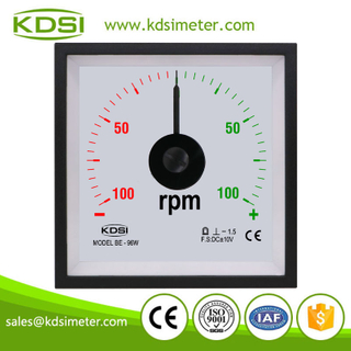 Easy installation BE-96W DC+-10V +-100rpm wide angle dc analog panel voltage rpm meter